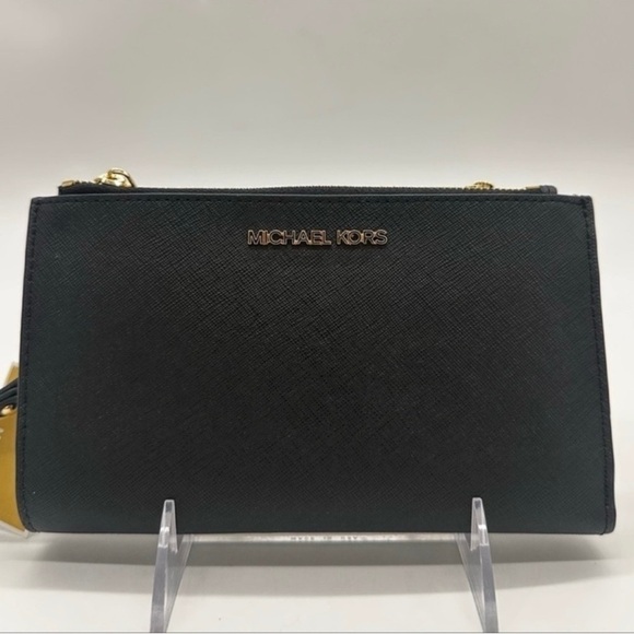 Michael Kors Large Double Zip Wallet Wristlet & Trifold Wallet black - Picture 5 of 16